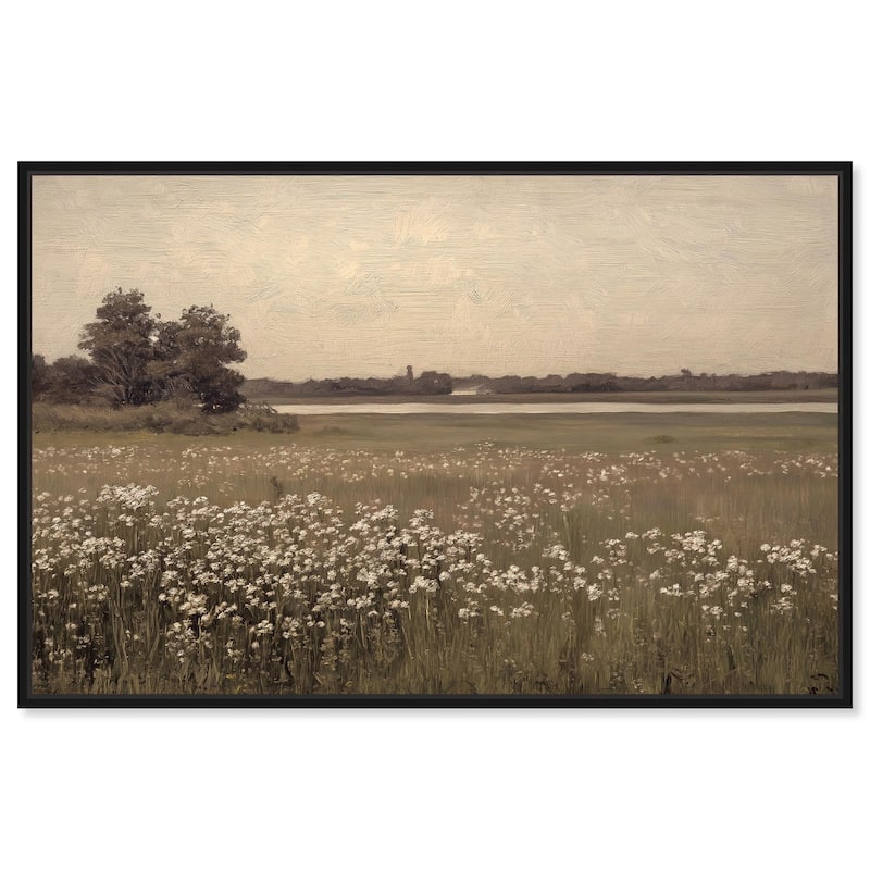 Hazy Day Canvas by Art Remedy - 36" x 24" - Black