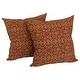 preview thumbnail 21 of 23, 17-inch All-weather Outdoor Throw Pillows (Set of 2, Multiple Patterns) Vanya Paprika