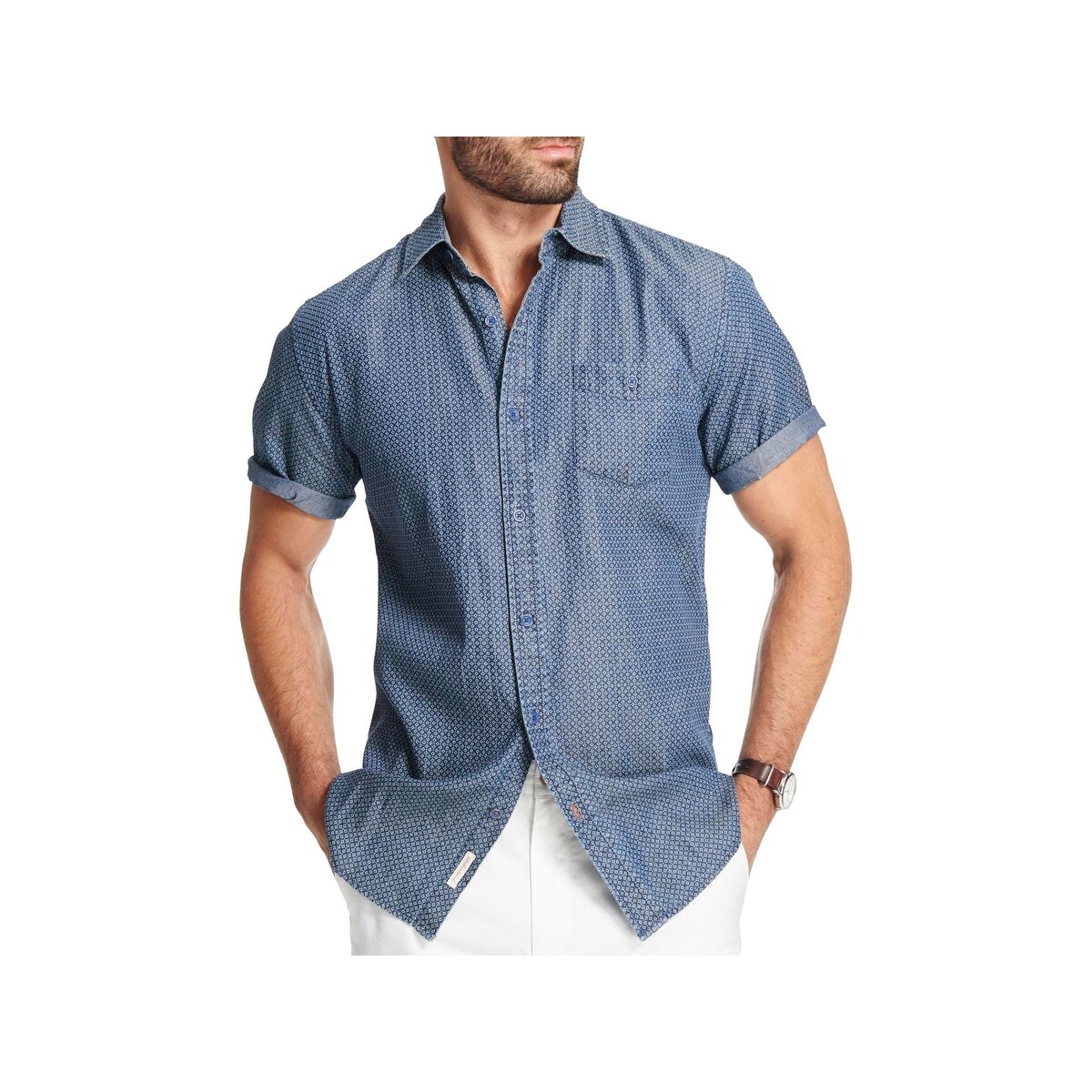 Large Short Sleeve Button-Down Shirts