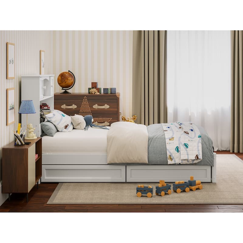 Hadley Platform Bed with Panel Footboard and Storage Drawers