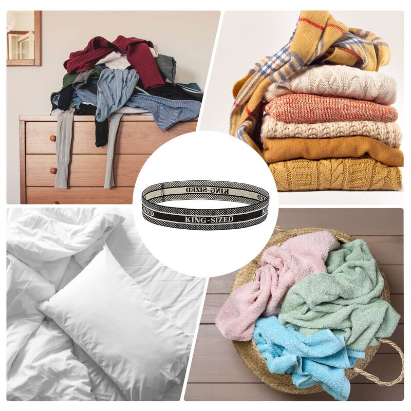 Bed Sheet Organizer Bands 325x40mm Storage Bands, Brown, KING - Brown