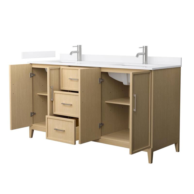 Elan 66-inch Double Vanity, Single Hole Quartz Top