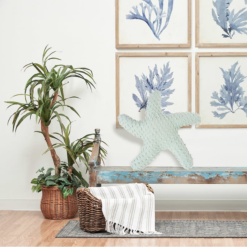 Sea Glass Starfish Shaped Pillow