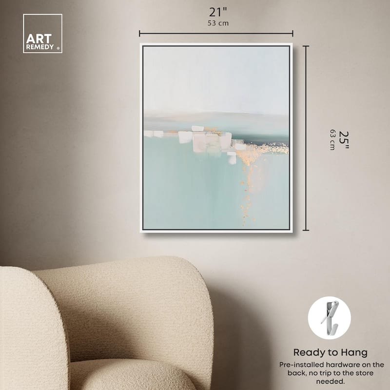 Shimmering Calm Canvas by Art Remedy