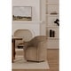 preview thumbnail 13 of 20, NADAAL STUDIOS Laken, Upholstered Rolling Dining Chair - 26 X 26 X 32.5