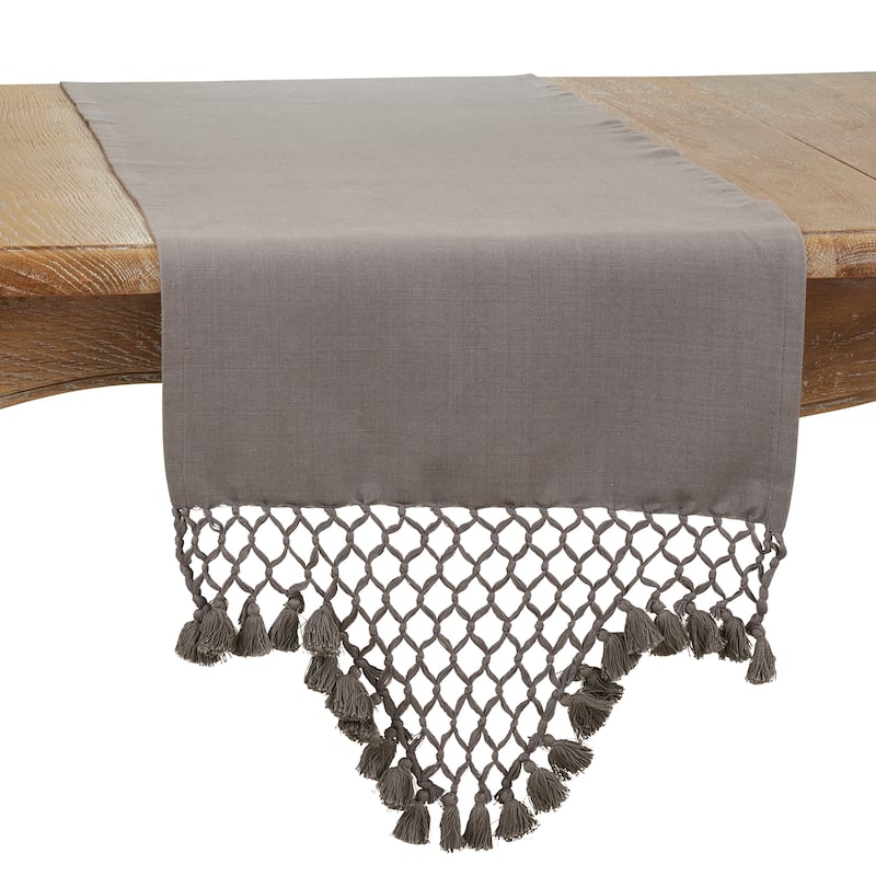 Braided Table Runner With Tassel Design - 16"x72"