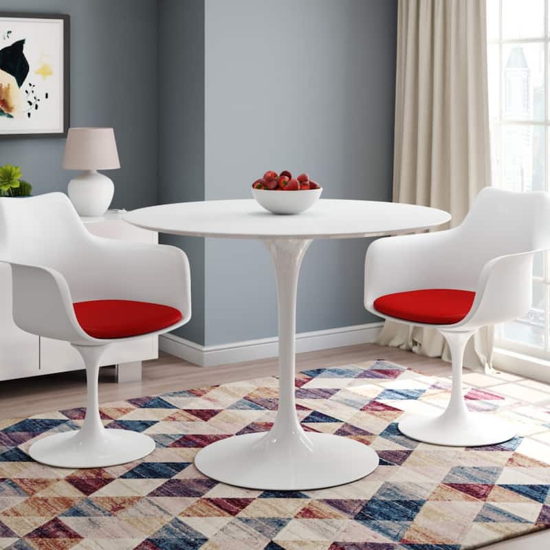 Upholstered Swivel Armchair with Faux Leather and Metal Legs for Dining Room or Office Seating - 31”H x 21”W x 17”D