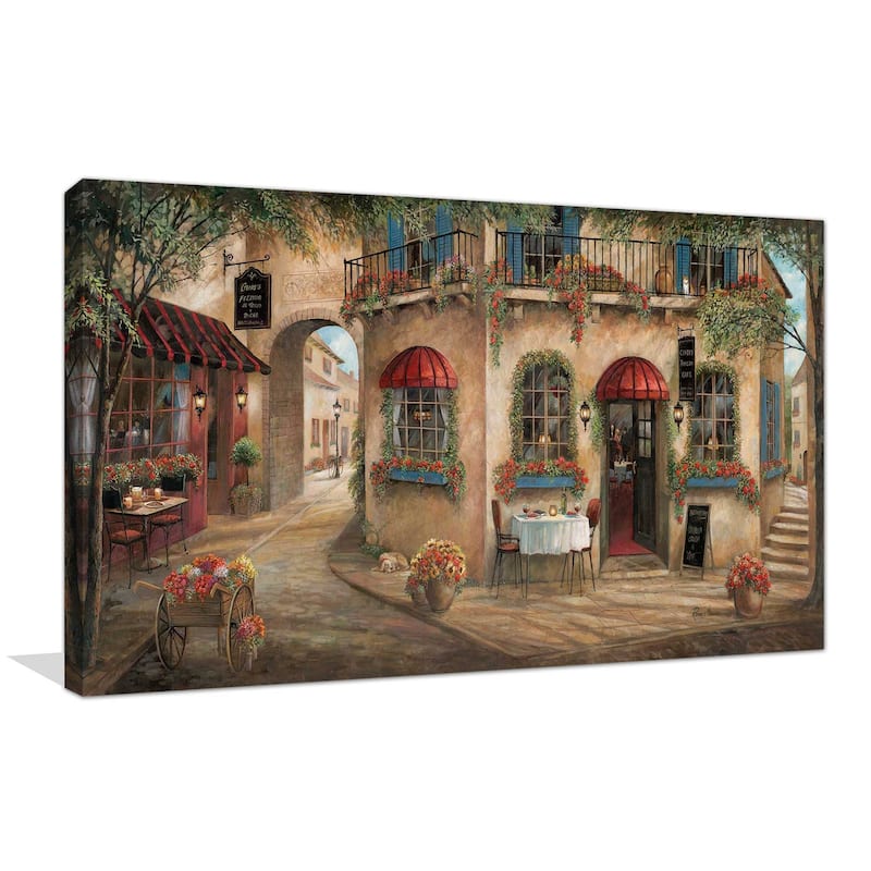 "Ginos Pizzaria" by Ruane Manning Print on Canvas