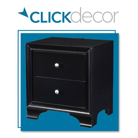 ClickDecor Edmond Nightstand with USB Charging Station