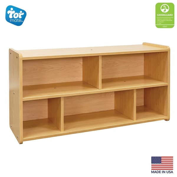 slide 2 of 9, Tot Mate Laminate Toddler Compartment Storage - 46" x 15" x 23 1/2" Assembled - Maple