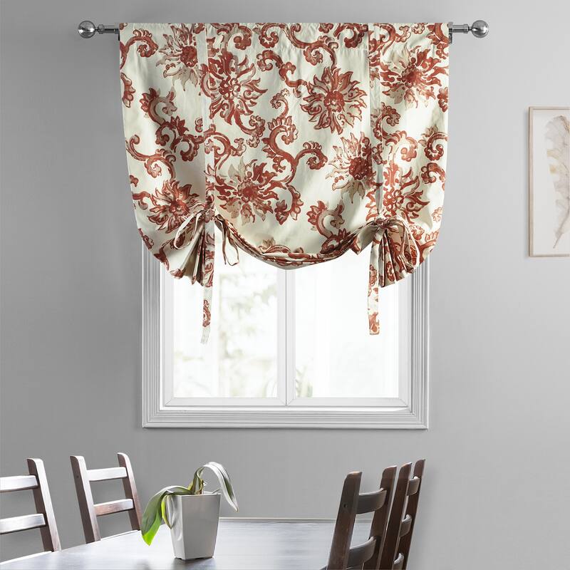 Exclusive Fabrics Indonesian Printed Cotton Tie-Up Window Shade - 46 X 63
