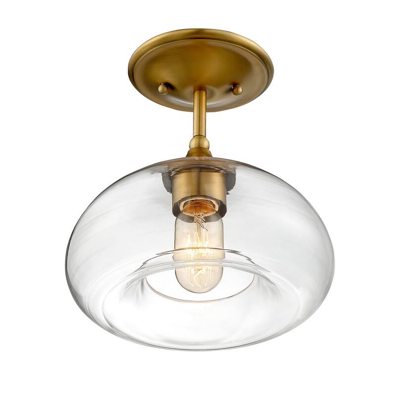 Bellevue Single Light 11" Wide Semi-Flush Ceiling Fixture