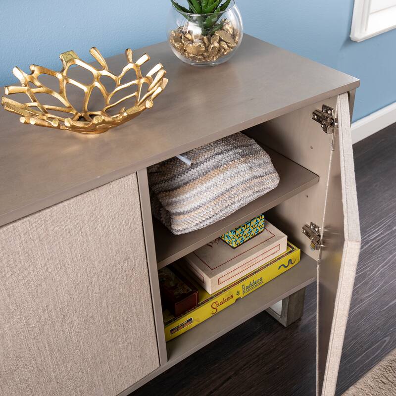 SEI Furniture Abigail 3-Door Media TV Stand for TV's up to 52"