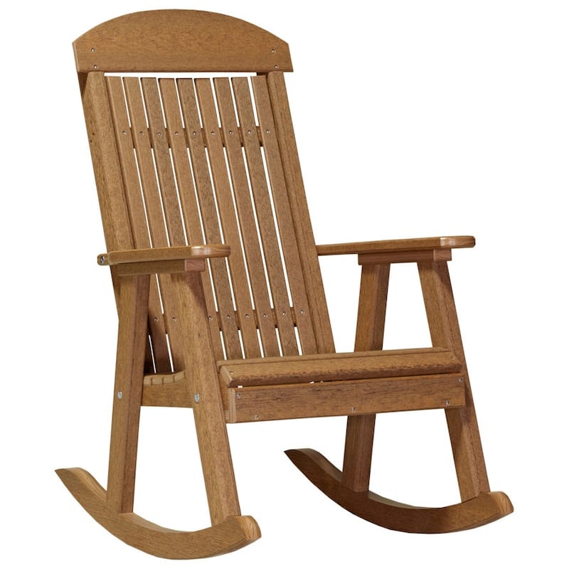 Poly Lumber Porch Rocker - Antique Mahogany Woodgrain