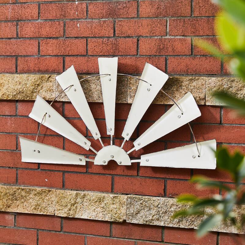 Glitzhome Farmhouse Rustic Wind Spinner Wall Decor