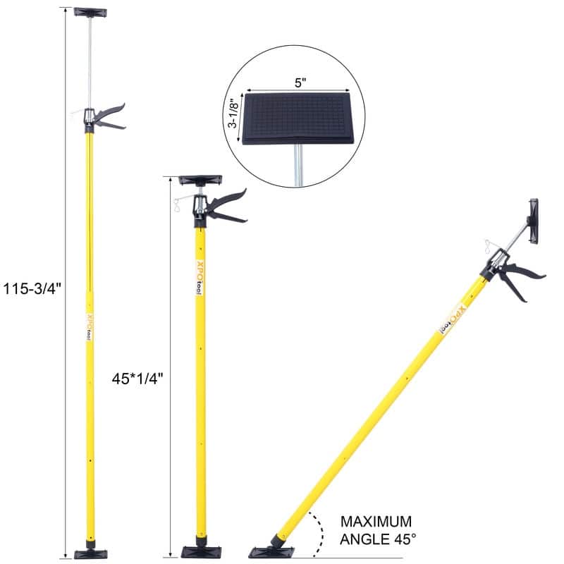 2 Pack Steel Adjustable Support Poles (45 to114") ,3rd Hand Support System for Jacks, Cargo Bars and Cabinets with Carry Bag