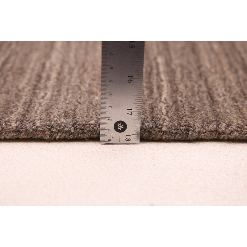 ECARPETGALLERY Hand Loomed Kashkuli Gabbeh Taupe Wool Rug - 7'10 x 9'9