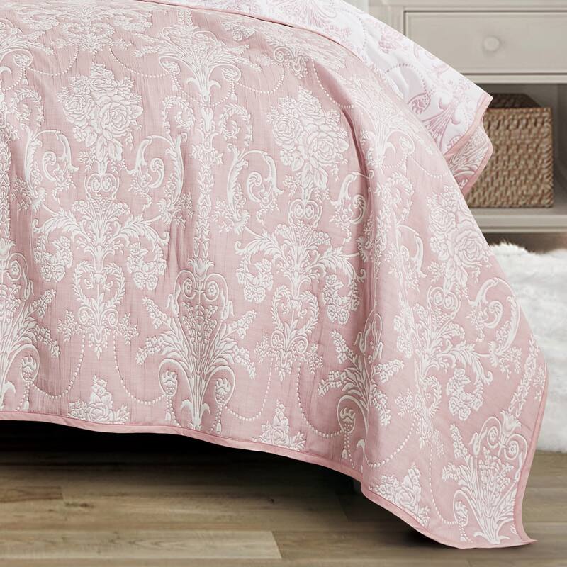 Shatex Eshe 3 piece Matelasse Coverlet Comforter Set Oversized Lightweight bedspread set,Quilt set