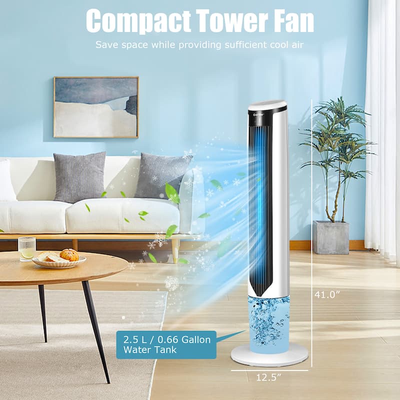Costway 41'' Evaporative Air Cooler Quiet Cooling Oscillating Fan with - See Details