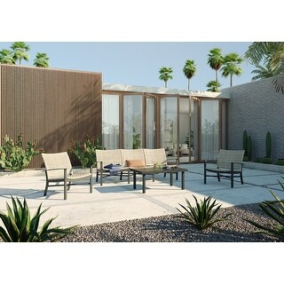Shop Winston Jasper 4 Piece Sofa And Lounge Chair Seating Set Overstock 32282636