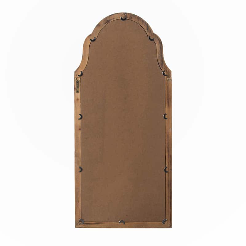 22" x 48" Large Cream & Gold Framed Mirror, Wood Arched Mirror