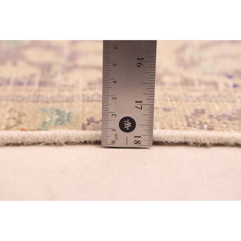 ECARPETGALLERY Hand-knotted Antalya Vintage Grey, Purple Wool Rug - 6'9 x 10'1