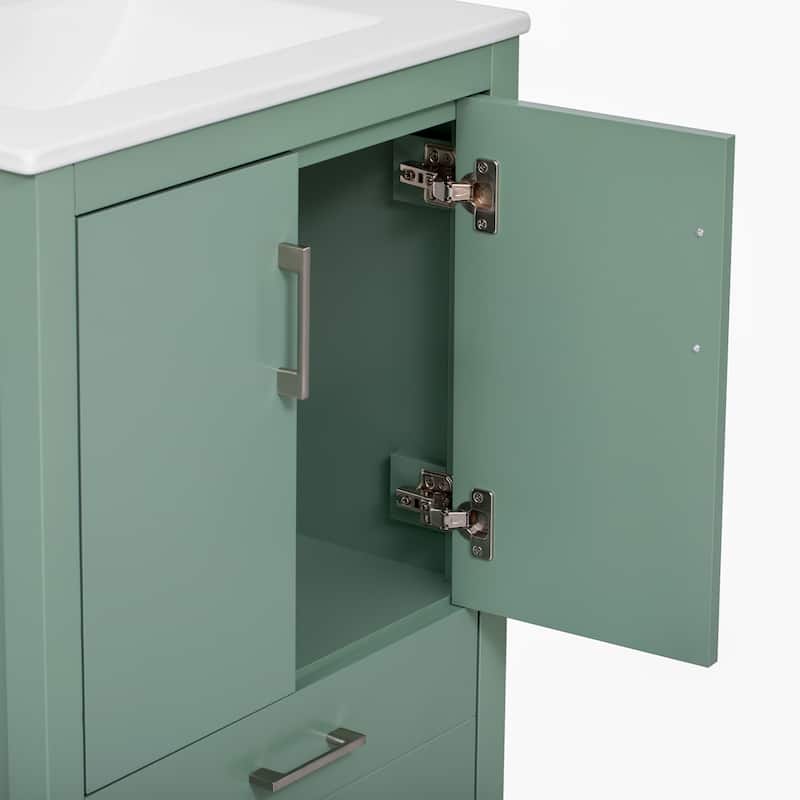 Bathroom Vanity with Sink Top Combo, Storae Cabinet with Soft Closing Doors, Single Sink Cabinet with Drawer and Storage Shelf