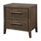preview thumbnail 6 of 8, Ninn Transitional Grey Wood 5-Piece Padded Platform Bedroom Set with USB by Furniture of America