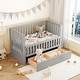 preview thumbnail 11 of 25, Convertible Crib/Full Size Bed with Drawers and 3 Height Options