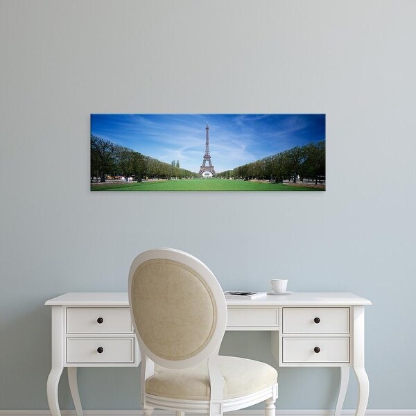 Easy Art Prints Panoramic Images's 'The Eiffel Tower Paris France' Premium Canvas Art