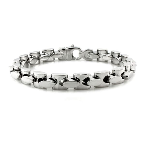 Men's Stainless Steel Marina Style Link Bracelet - 9 Inches