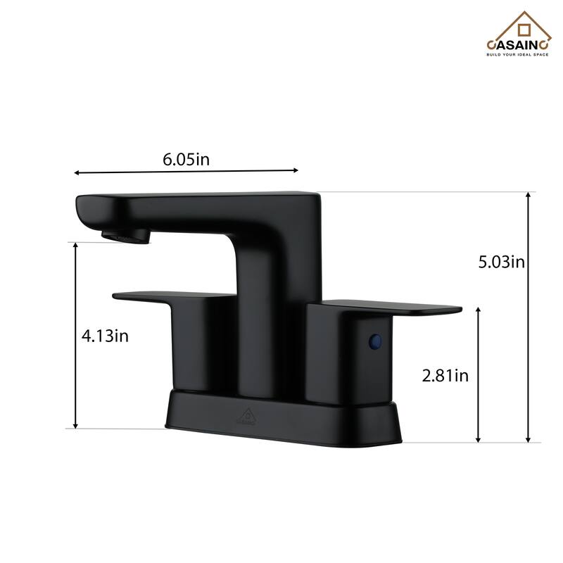 4 in. Center Set Double Handle Bathroom Faucet