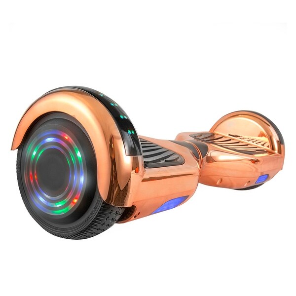 Hoverboard w LED Wheels Rims and Bluetooth Speakers in Rose
