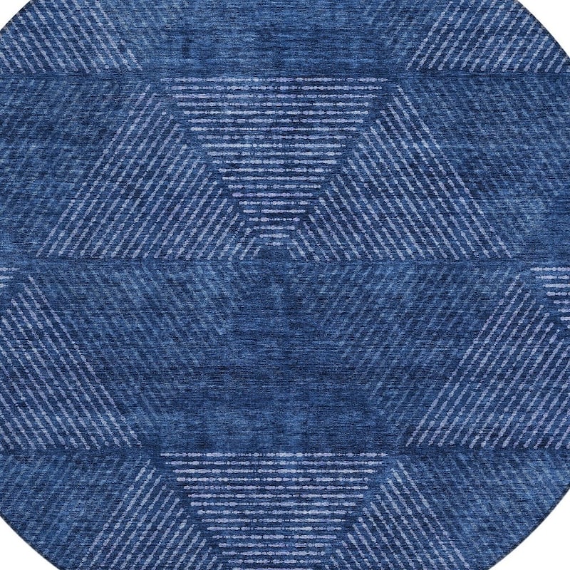 HomeRoots Geometric Transitional Rectangle Outdoor Rug