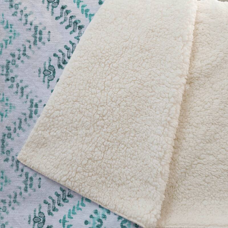Premium Machine Washable Boho Global Sherpa Throw Blanket