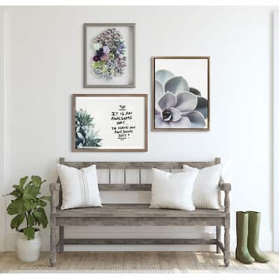 Kate and Laurel Blake Ever Green Framed Printed Glass by F2Images - 18x24