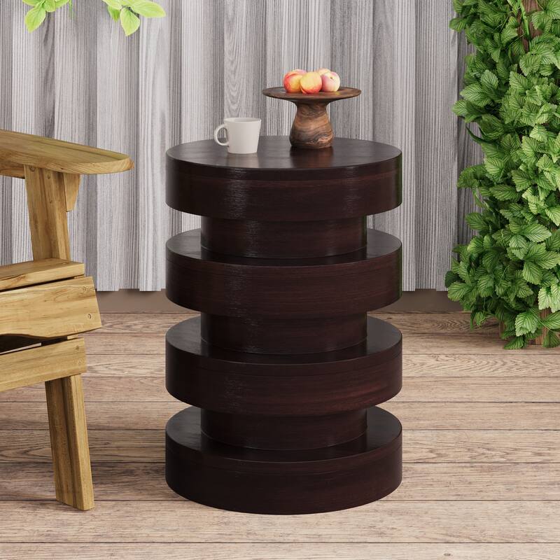 Christopher Knight Home - Aurex Modern Outdoor MGO Side Table with 3-Tier Sculptural Design
