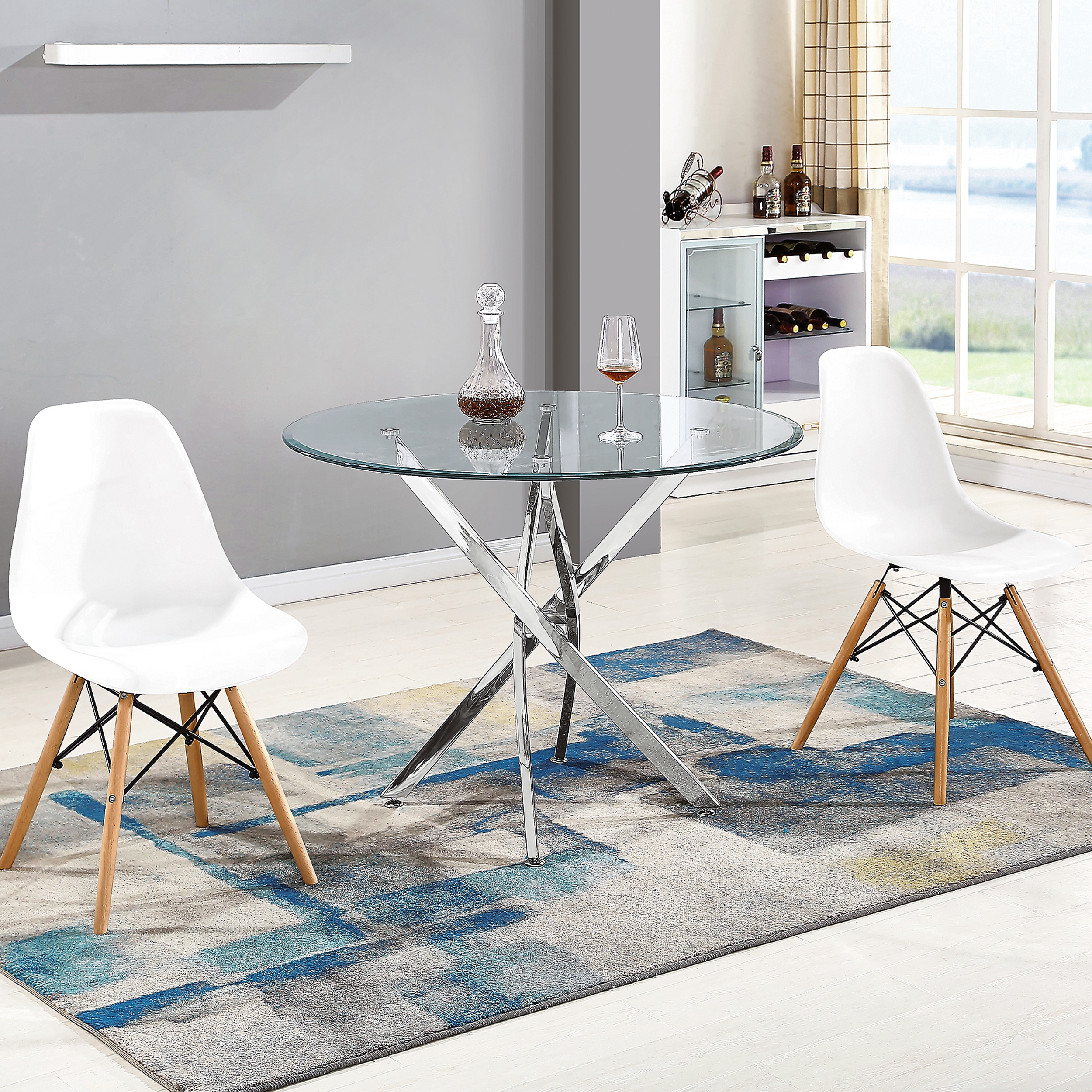 Small round glass top dining table outlet