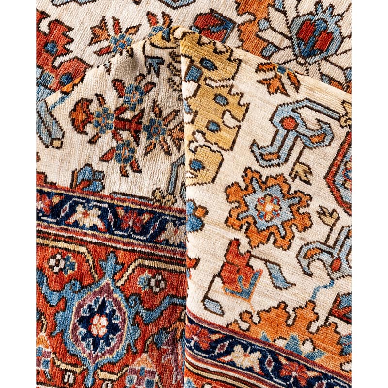 Serapi One-of-a-Kind Hand-Knotted Area Rug - Ivory - 8' 0" x 10' 1"