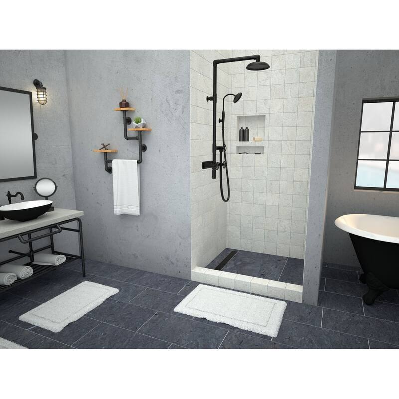 Tile Redi RT4848LPVC Redi Trench 48" x 48" Square Shower Base with