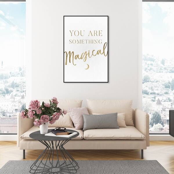 Oliver Gal 'You Are Something Magical' Typography and Quotes Wall Art  Framed Canvas Print Love Quotes and Sayings - Gold, White - Bed Bath &  Beyond - 32480719