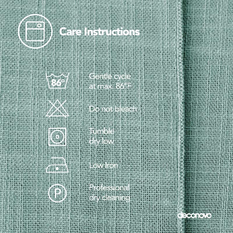 Tablecloth Solid Faux Linen Water Resistant Table Cover