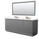 Option Dark Gray / Giotto Quartz Top / Satin Bronze