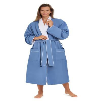 Plush Lined Microfiber Bath Robe for Women or Men