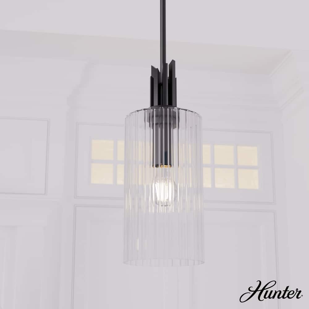 Hunter Gatz 1-Light Pendant - Kitchen Island, Dining Room, Entry - Glam, Contemporary, Transitional