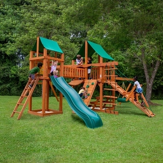 SWAMP TOURS 2点セット Gorilla Playsets Pioneer Peak Wood Swing Set with Clatter
