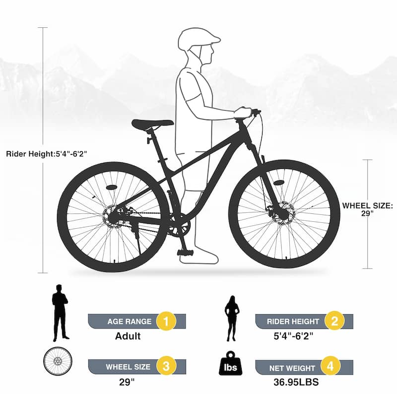 29 Inch Wheels Single Speed Mountain Bike