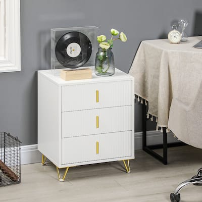 Chest of Drawers, 3-Drawer Dresser with Handles Living Room