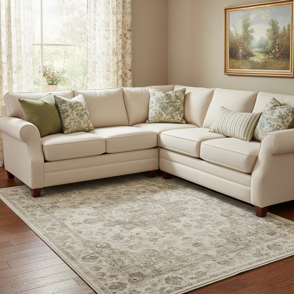 HomeRoots Floral Medallion Traditional Rectangle Area Rug