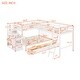 preview thumbnail 39 of 44, 3 IN 1 Twin over Full L-Shaped Bunk Bed with Ladder, Staircase and 3 Drawers